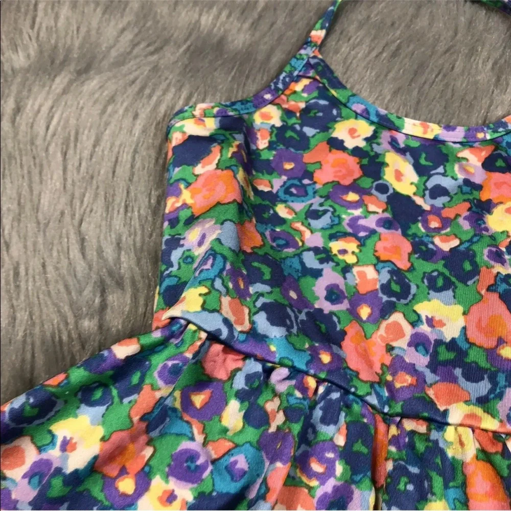 American apparel girls floral halter dress
